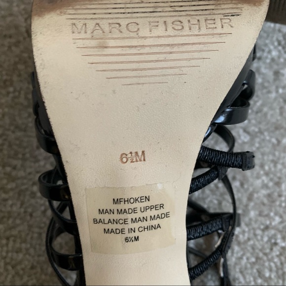 Marc Fisher “Hoken” Black Synthetic Heels-Size 6.5 - Picture 6 of 15
